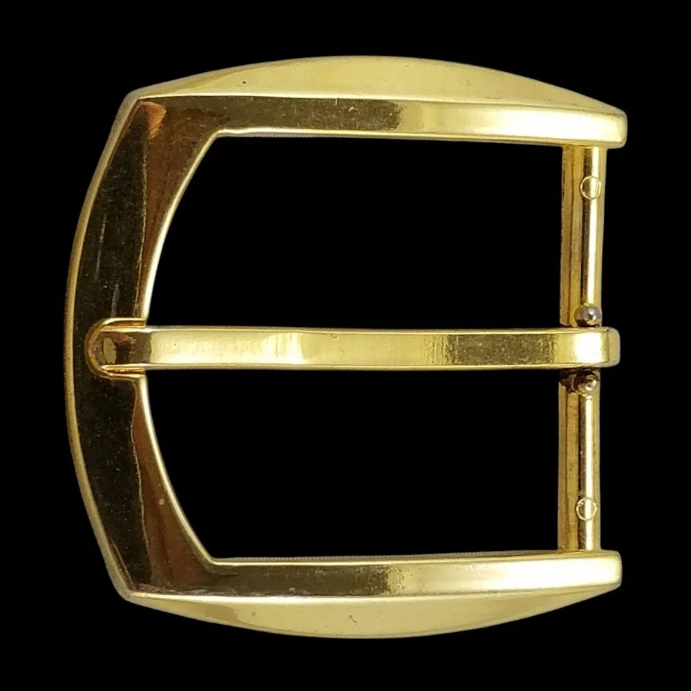Vintage Gold Tone Belt Buckle Made in Spain Pin Buckle Single Prong‎